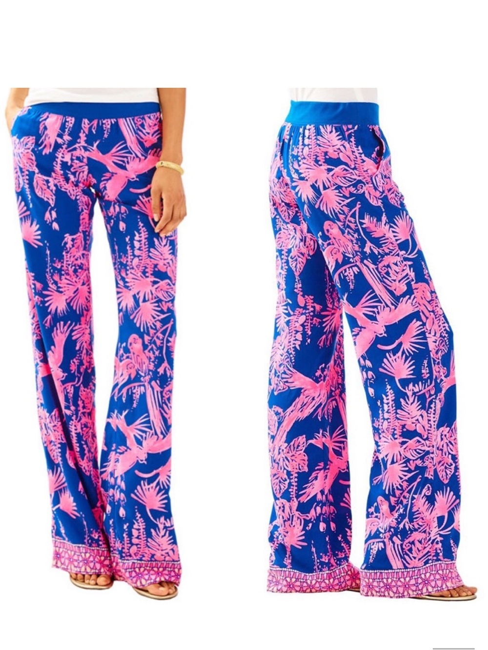 NWT Lilly Pulitzer Seaside Beach Pant Indigo Night Caw